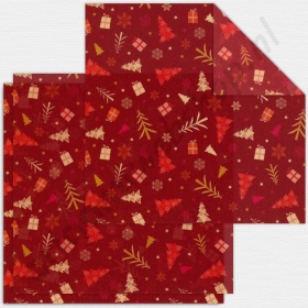 Origami Aurelio Sterren Set Transparant Kerstmis Rood 14,8 x 14,8 cm