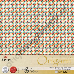 Origami Stippen Geel Tinten 15 x 15 cm