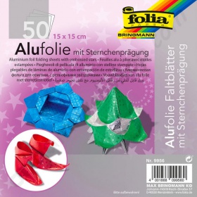 Origami Alu Folie met Sterretjes 15 x 15 cm