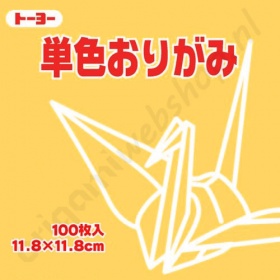 Origami Papier Zachtgeel 11,8 x 11,8 cm