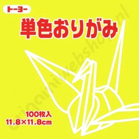 Origami Papier Citroengeel 11,8 x 11,8 cm