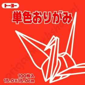 Origami Papier Roodoranje 15 x 15 cm