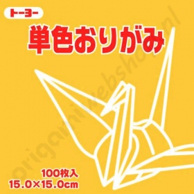 Origami Papier Lichtgeel 15 x 15 cm