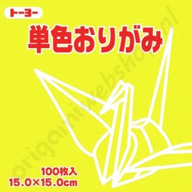 Origami Papier Citroengeel 15 x 15 cm