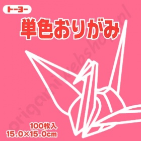 Origami Papier Felroze 15 x 15 cm