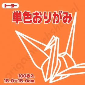 Origami Papier Zachtoranje 15 x 15 cm