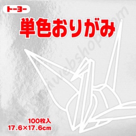 Origami Papier Zilver 17,6 x 17,6 cm
