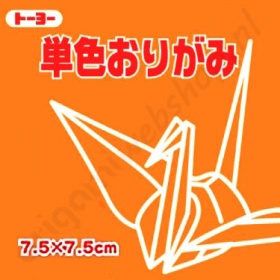 Origami Papier Lichtoranje 7,5 x 7,5 cm
