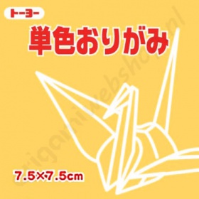 Origami Papier Zachtgeel 7,5 x 7,5 cm