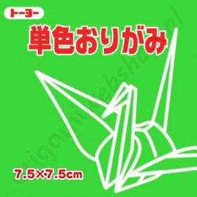 Origami Papier Lichtgroen 7,5 x 7,5 cm