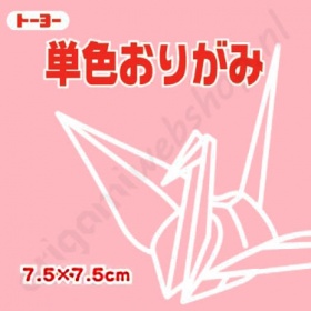 Origami Papier Lichtroze 7,5 x 7,5 cm