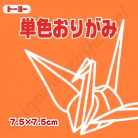 Origami Papier Zachtoranje 7,5 x 7,5 cm