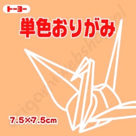 Origami Papier Zacht Perzik Oranje 7,5 x 7,5 cm