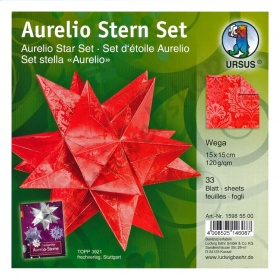 Origami Aurelio Sterren Set Wega Alu Folie 15 x 15 cm