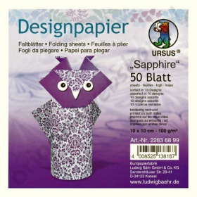 Origami Designpapier Sapphire 10 x 10 cm
