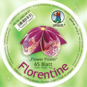 Origami Florentine Flower Power Violet Rond 10 cm