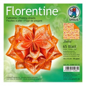 Origami Florentine Bellis Oranje 15 x 15 cm