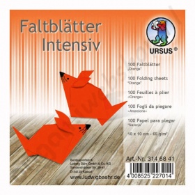 Vouwblaadjes Oranje 10 x 10 cm