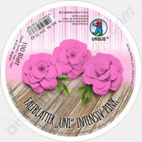 Vouwblaadjes Rond Fel Roze 12 cm