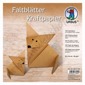 Vouwblaadjes Kraft Papier 20 x 20 cm