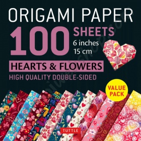 Origami Hartjes & Bloemen Voordeelpak 15 x 15 cm